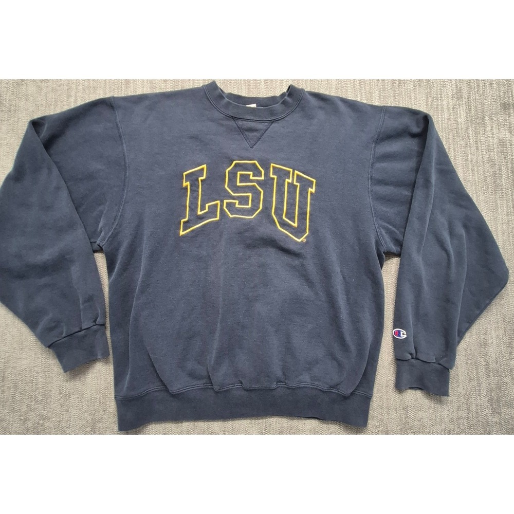 VTG LSU Tigers crewneck sweatshirt M Champion reverse weave ARCH Logo game day
